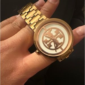 Tory Burch Rose gold plated watch (used, but works)